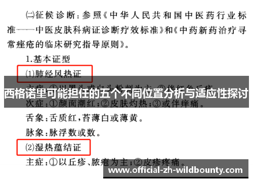 西格诺里可能担任的五个不同位置分析与适应性探讨
